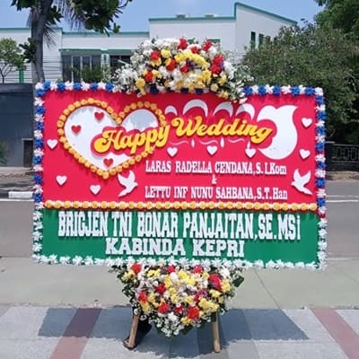 Harga papan bunga wedding Ciamis